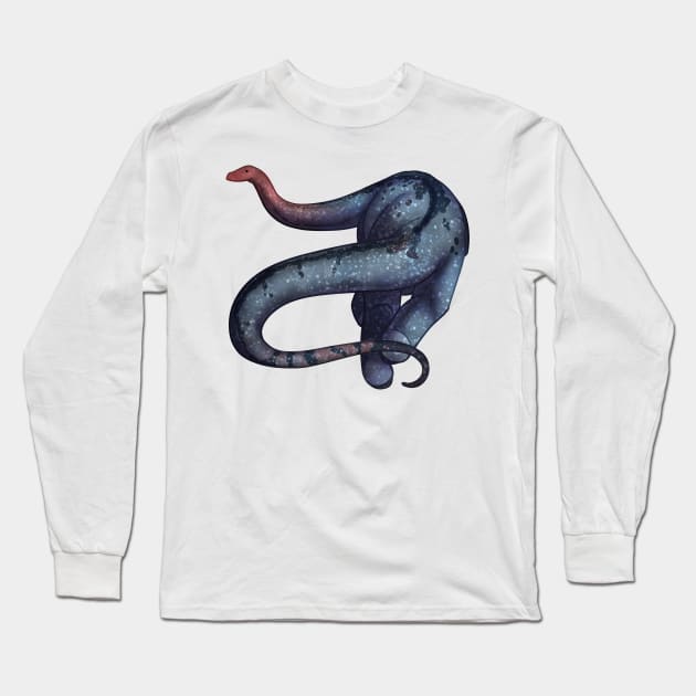 Cozy Apatosaurus Long Sleeve T-Shirt by Phoenix Baldwin